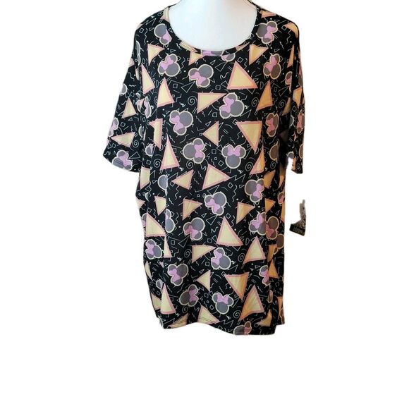 Disney Minnie Mouse T-shirt NWT Black hi-low hem LulaRoe Irma sz S-M - Picture 1 of 4